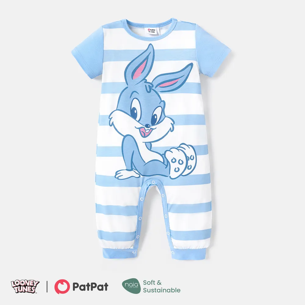 Looney Tunes Baby Girl/Boy Naia™ Character Print Short-sleeve Jumpsuit big image 1