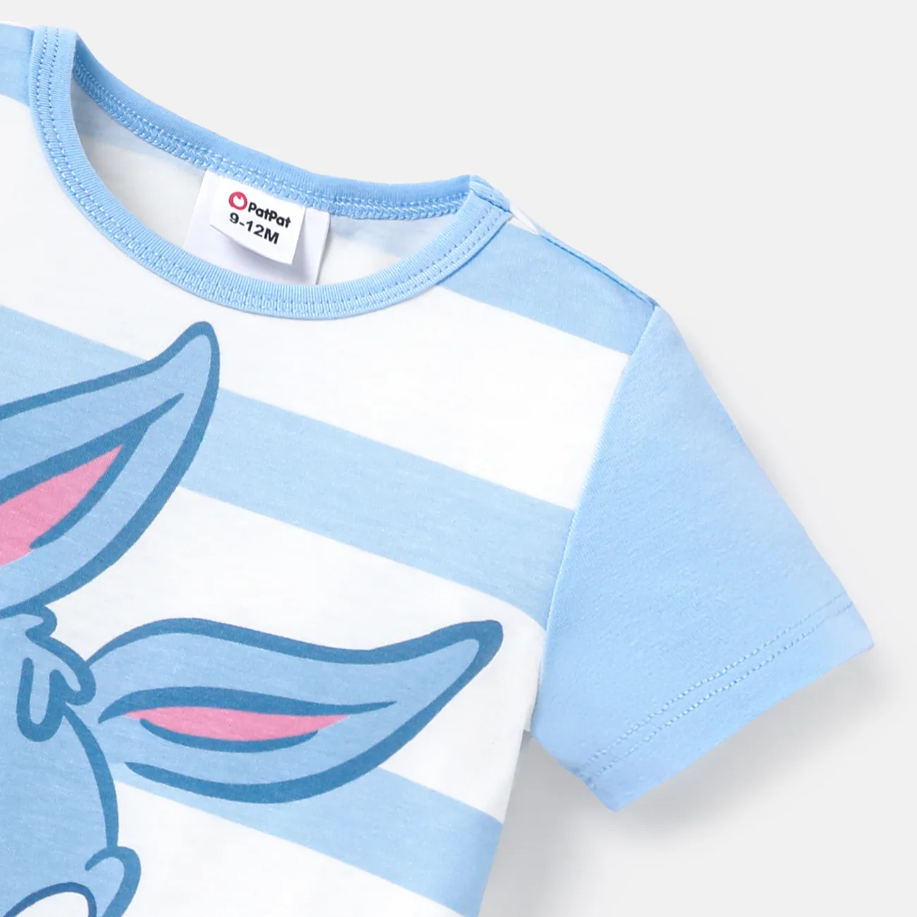 Looney Tunes Baby Girl/Boy Naia™ Character Print Short-sleeve Jumpsuit Blue big image 1
