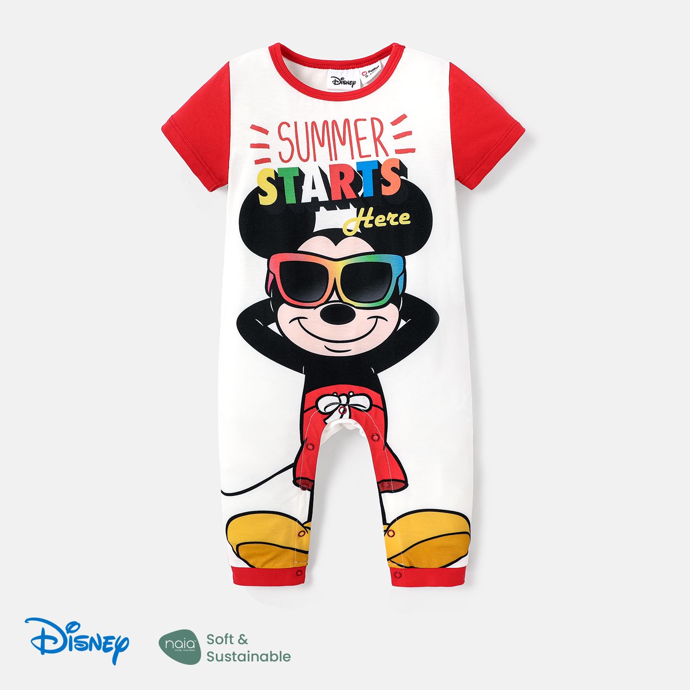 Disney Mickey And Friends Baby Girl/Boy Naiaâ¢ Short-sleeve Jumpsuit