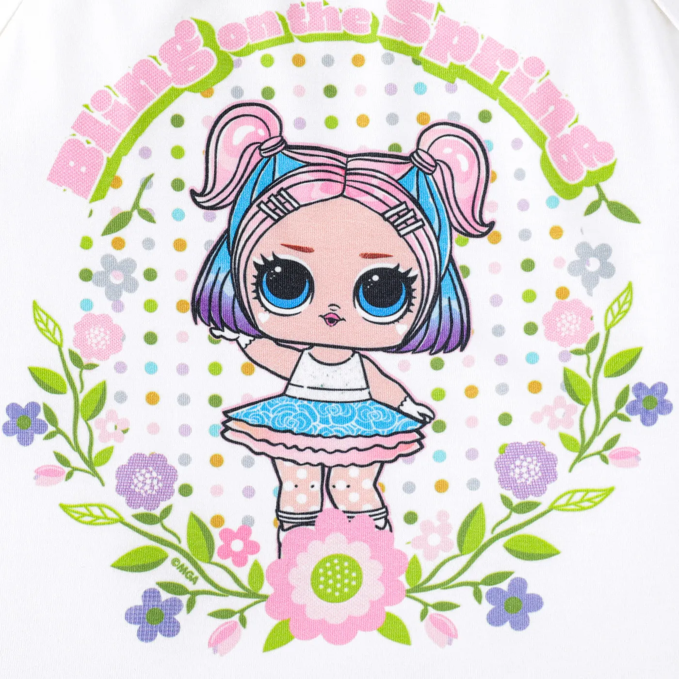 L.O.L. SURPRISE! Toddler/Kid Girl 2pcs Naia™ Character Print Halter Top and Belted Plaid Skirt Set PinkyWhite image 3