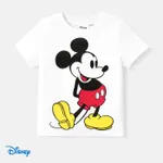 Disney Mickey and Friends Toddler/Kid Boy Solid Character Print Short-sleeve Cotton Tee White