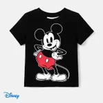Disney Mickey and Friends Toddler/Kid Boy Solid Character Print Short-sleeve Cotton Tee Black