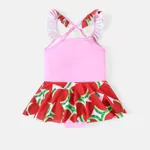 PAW Patrol Toddler Girl Character & Watermelon Print Flutter-sleeve One Piece Swimsuit  image 2
