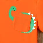 2pcs Toddler Boy Dinosaur Print Short-sleeve Tee and Allover Dinosaur Print Shorts Set   image 4