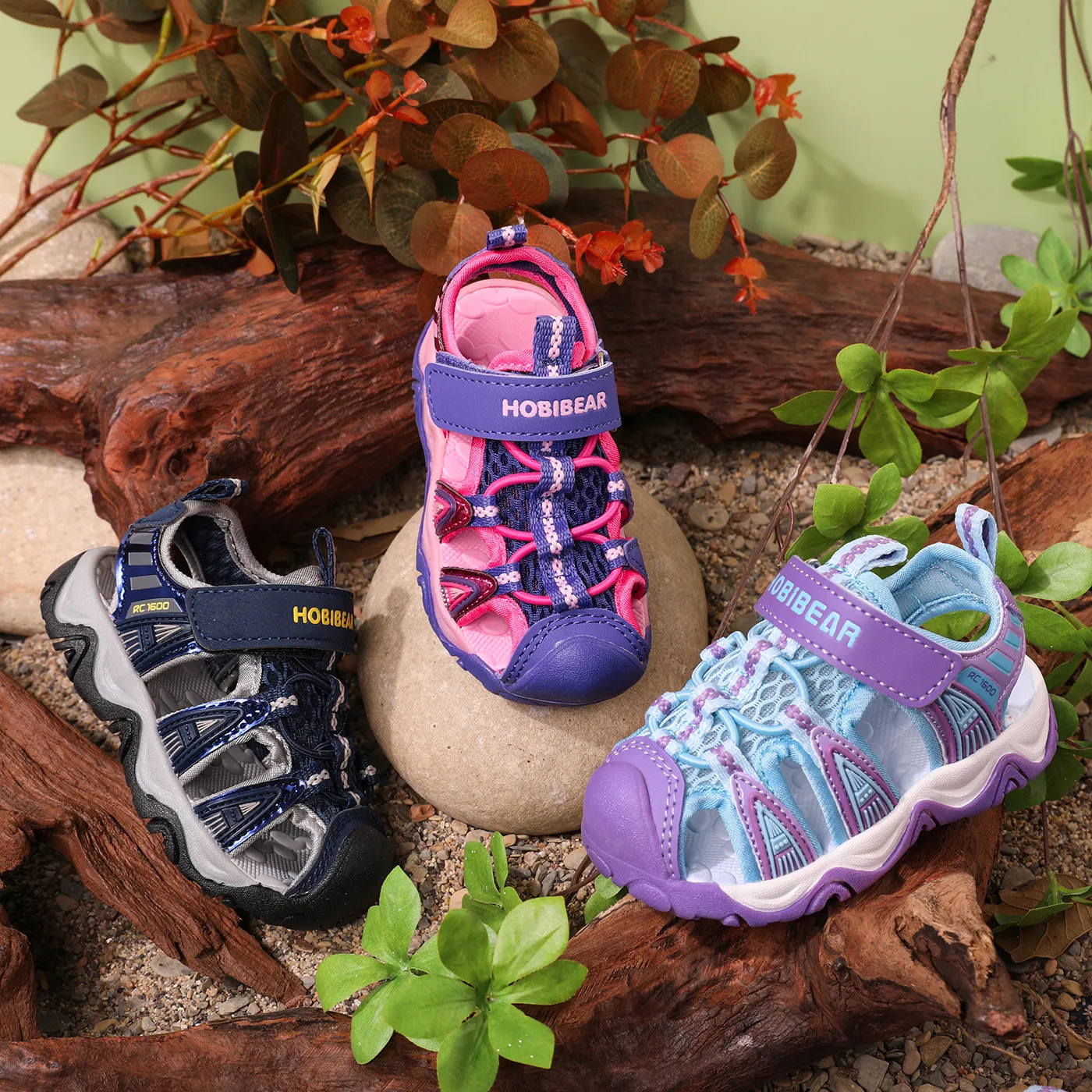 Toddler/Kid Hollow Letters Print Velcro Non-slip Soft Sole Sandals