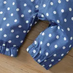Baby Girl/Boy 100% Cotton Polka Dots Bow Front Short-sleeve Shirt Jumpsuit  image 5