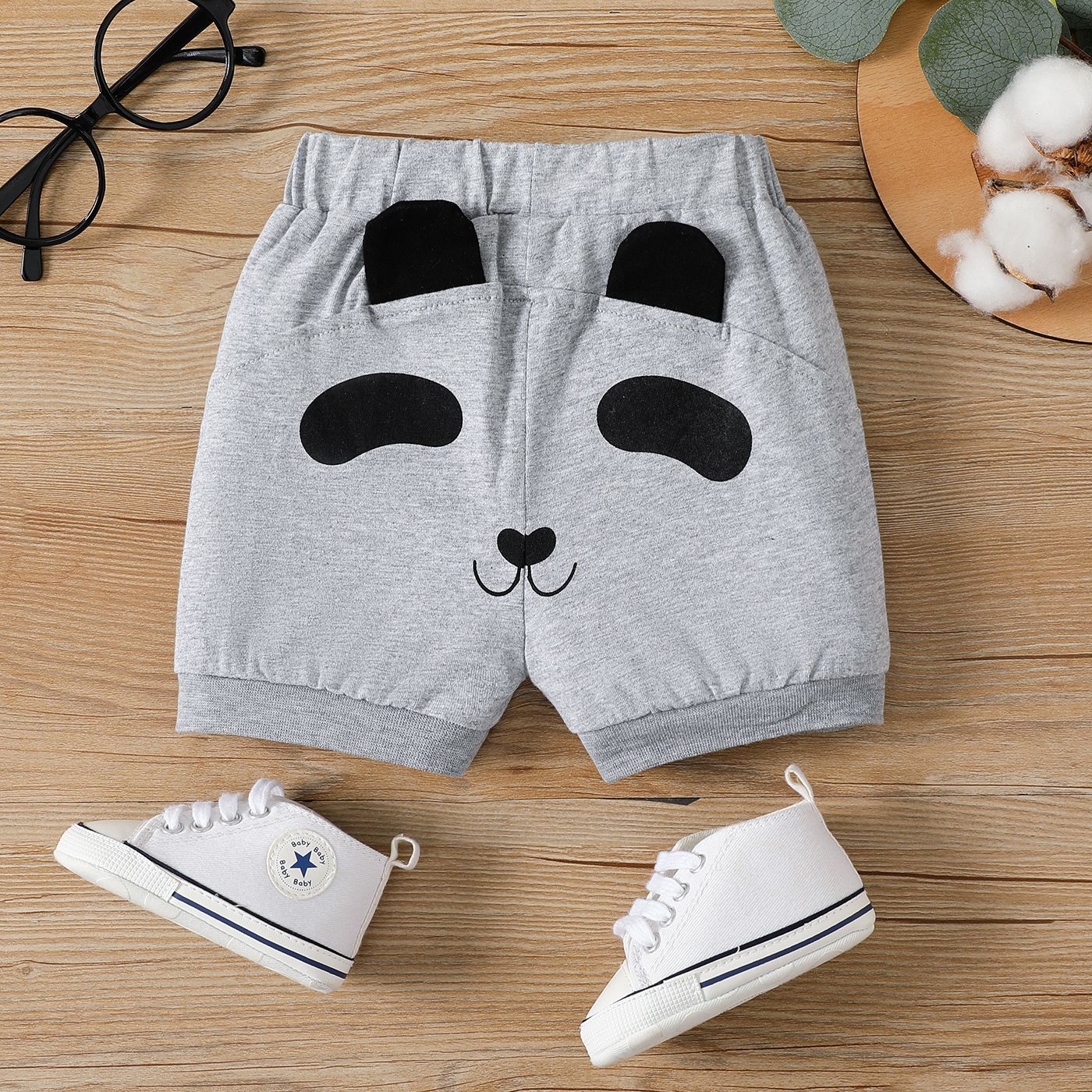 Bébé Garçon / Fille 95% Coton Bear Pattern Shorts