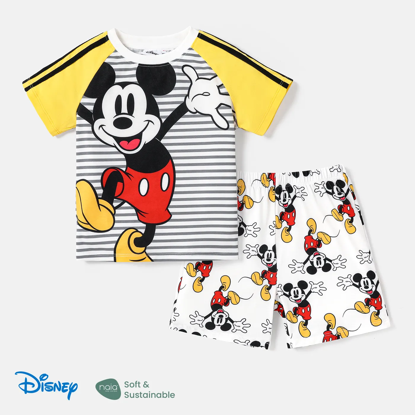 

Disney Mickey and Friends Toddler Boy 2pcs Naia™ Character Print Short-sleeve Tee and Shorts Set