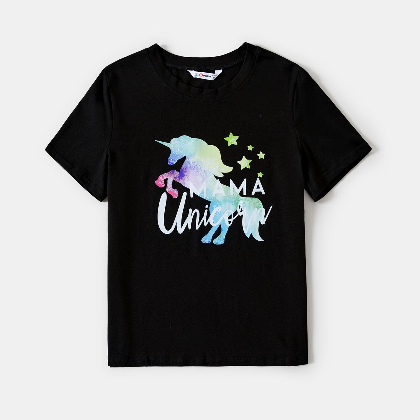 Mommy And Me Unicorn & Letter Print Short-sleeve Cotton Tee