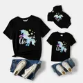 Mommy and Me Unicorn & Letter Print Short-sleeve Cotton Tee  image 2