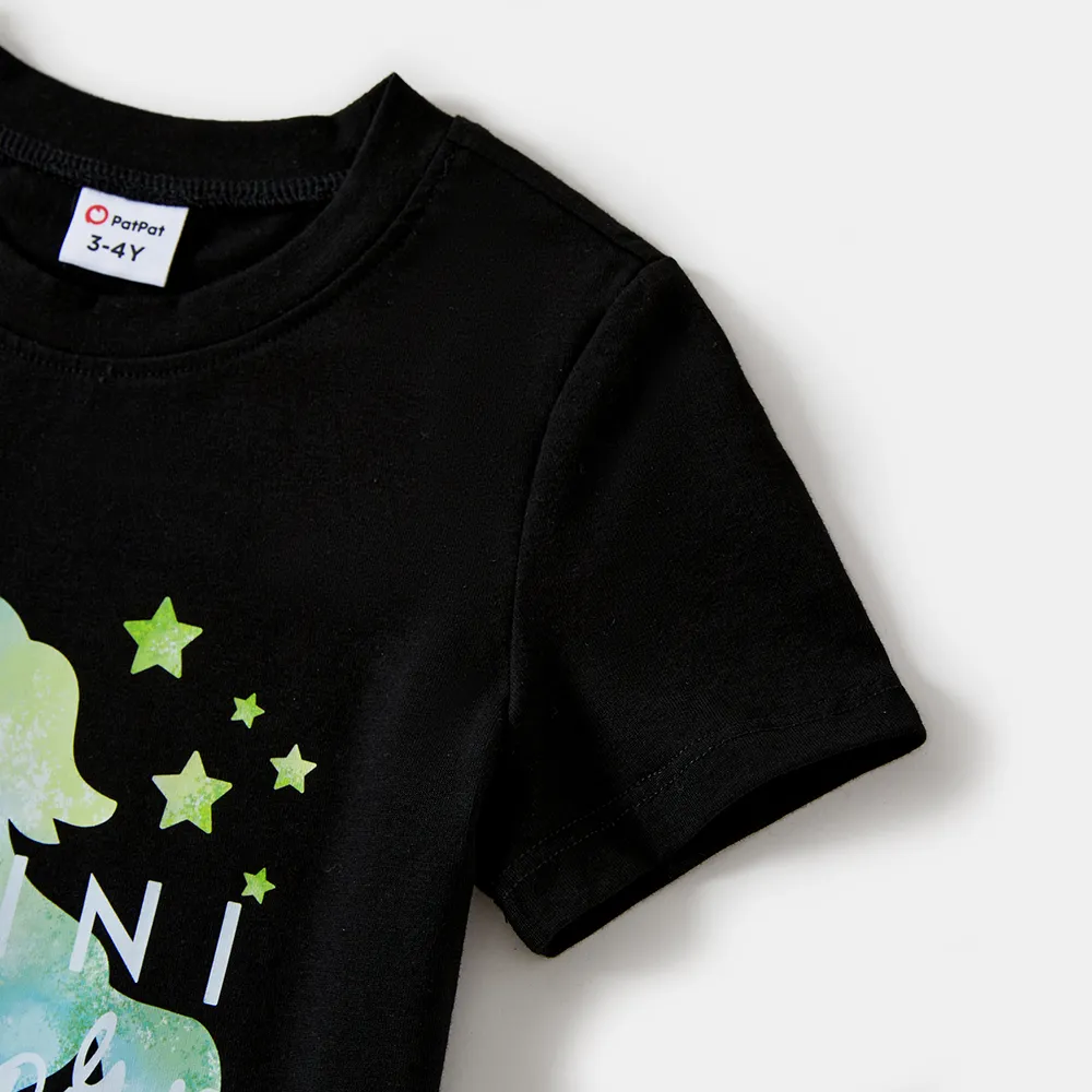 Mommy and Me Unicorn & Letter Print Short-sleeve Cotton Tee big image 5