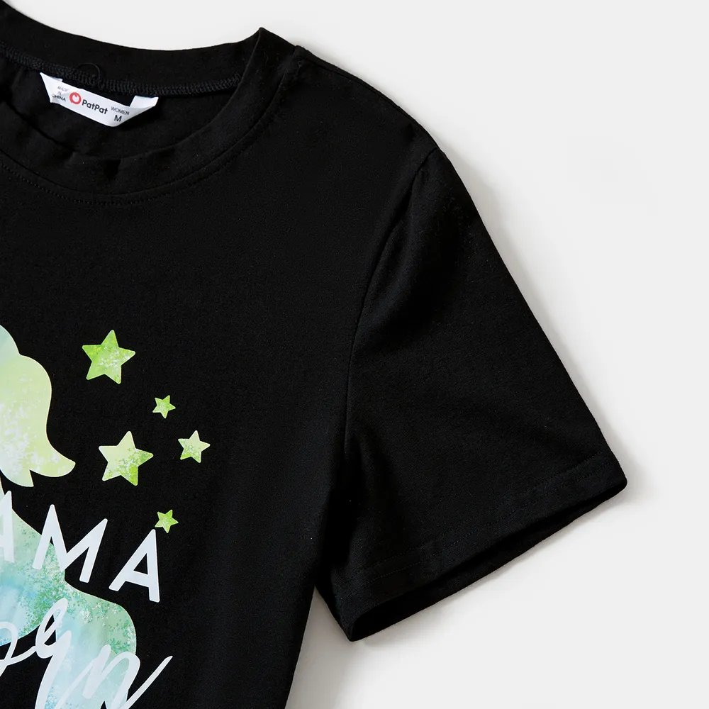 Mommy and Me Unicorn & Letter Print Short-sleeve Cotton Tee big image 10