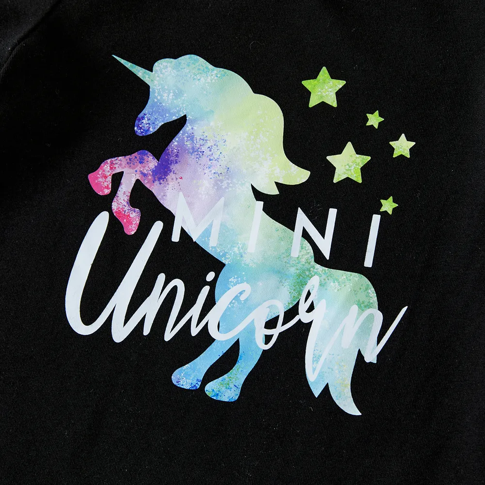 Mommy and Me Unicorn & Letter Print Short-sleeve Cotton Tee  big image 7