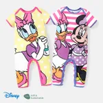 Disney Mickey and Friends Baby Girl/Boy Naia™ Character Print Short-sleeve Jumpsuit  image 2