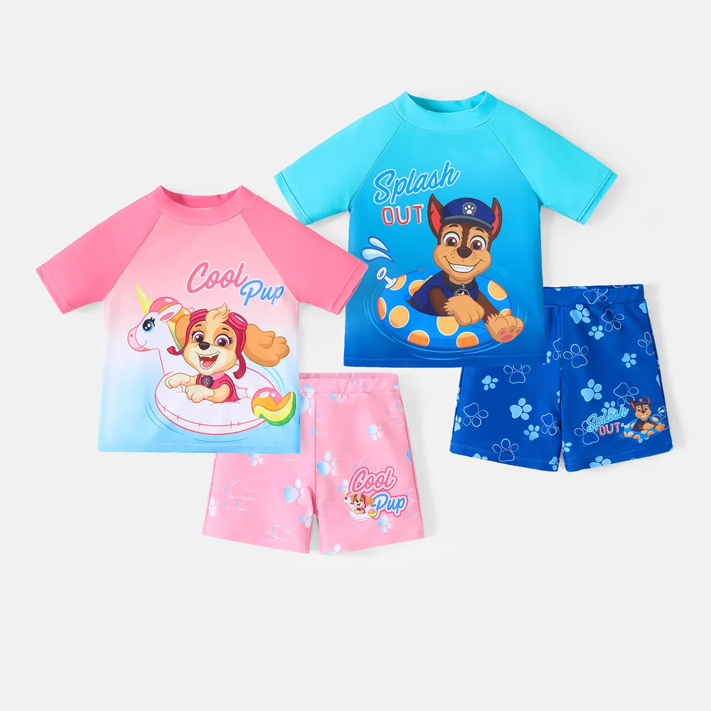 PAW Patrol Toddler Girl/Boy 2pcs Short-sleeve Top and Swim Trunks Set big image 7