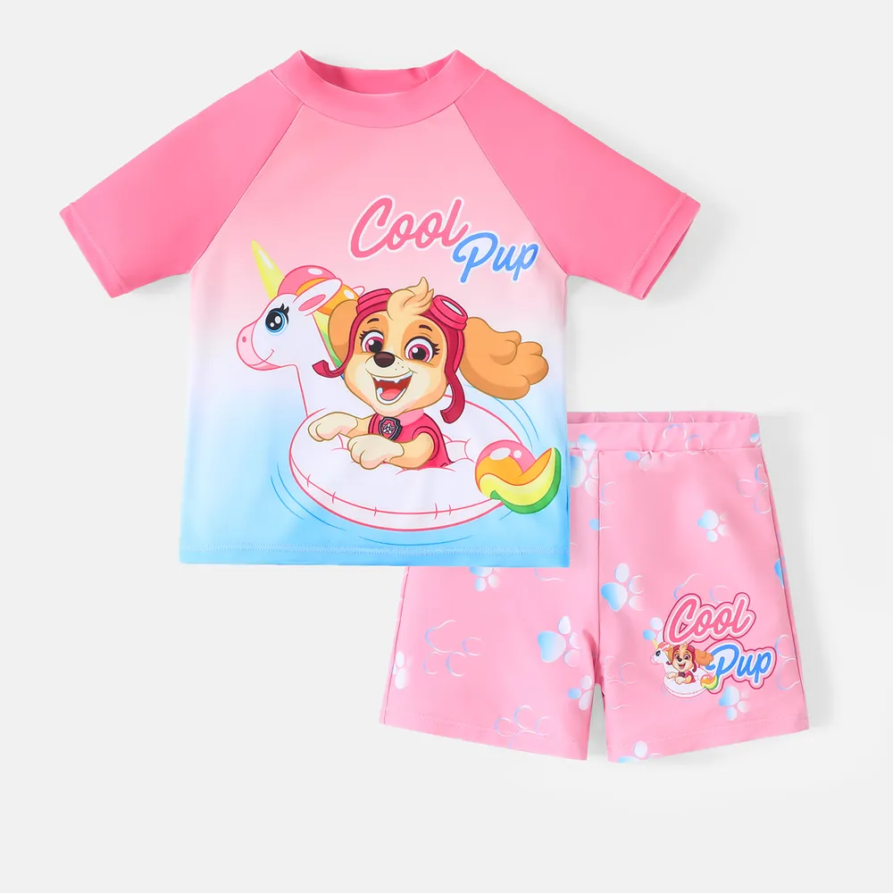 PAW Patrol Toddler Girl/Boy 2pcs Short-sleeve Top and Swim Trunks Set big image 8