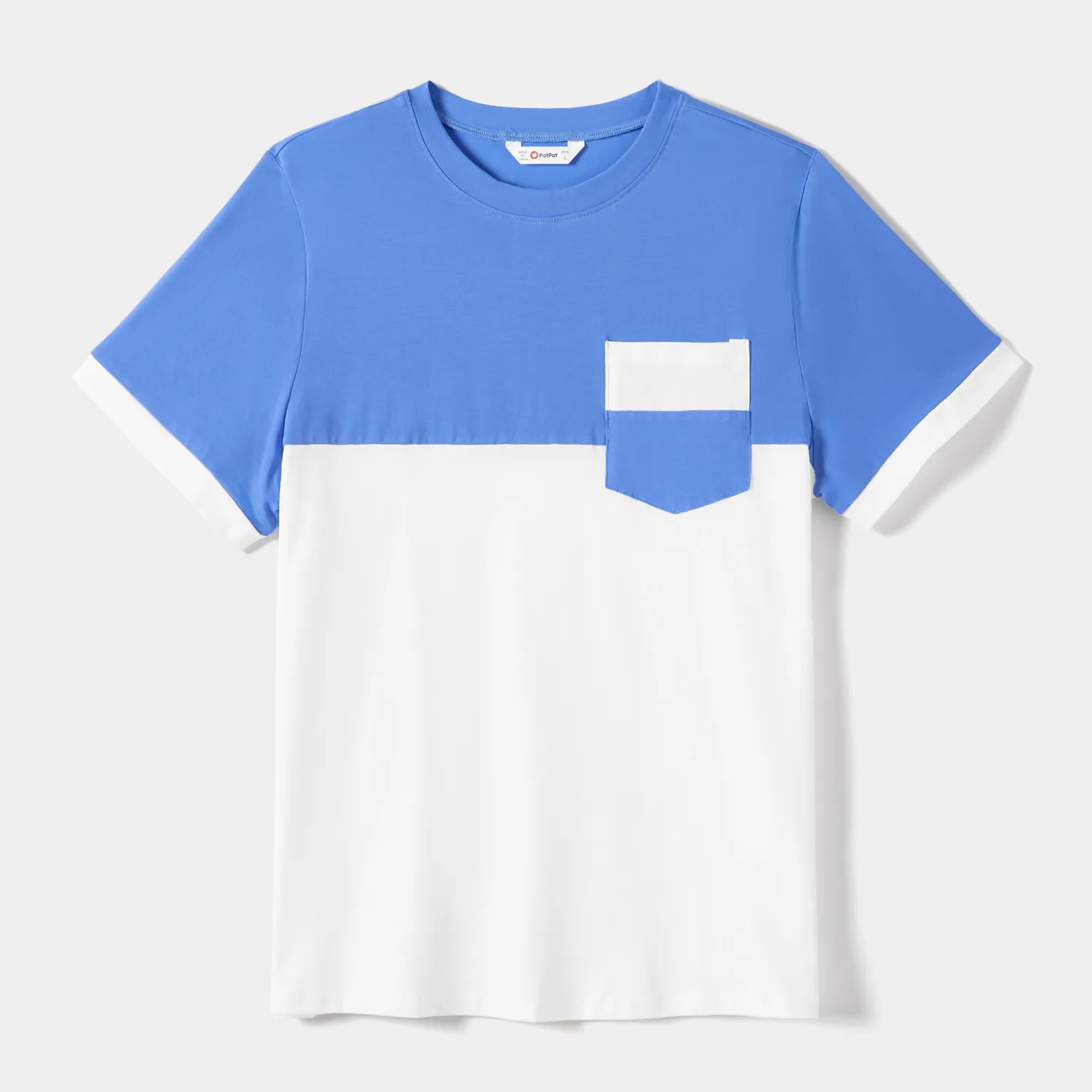 Family Matching Dots Pattern Belted Ruffle-sleeve Dresses and Colorblock T-shirts Sets  big image 19