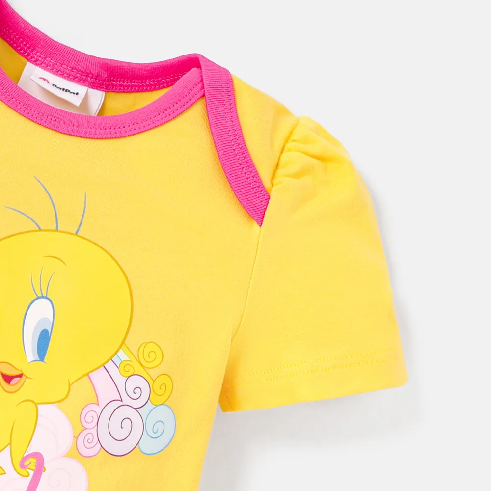 Looney Tunes Baby Girl Naia™ Character Print Short-sleeve Romper big image 4