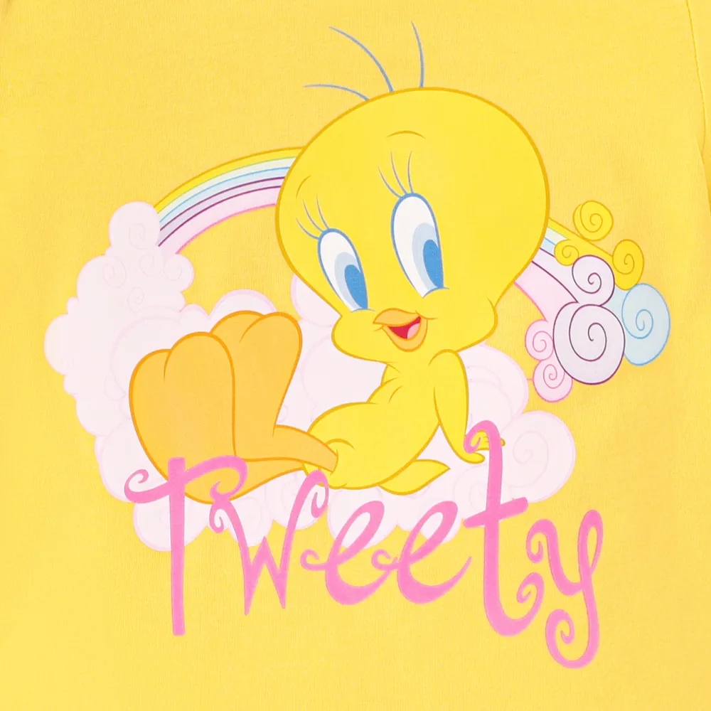 Looney Tunes Baby Girl Naia™ Character Print Short-sleeve Romper  big image 5