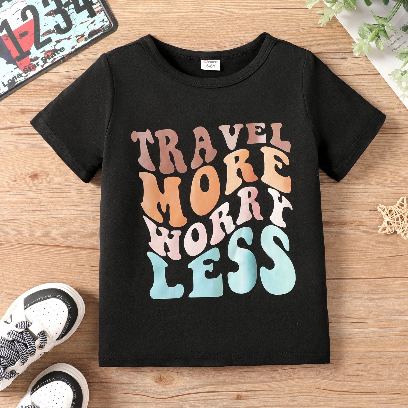 

Kid Boy/Girl Colorful Letter Graphic Short-sleeve Tee