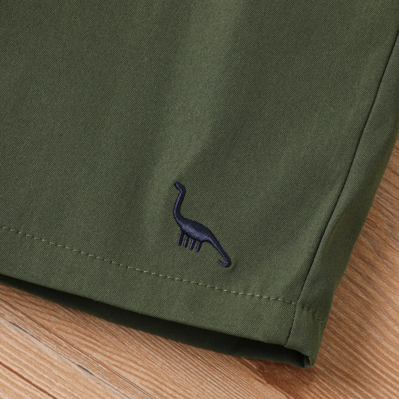Kid Boy Dinosaur Embroidered Bermuda Shorts  image 5