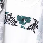 3pcs Kid Boy Tropical Plant Print Short-sleeve Shirt & Top & Solid Shorts Set  image 4