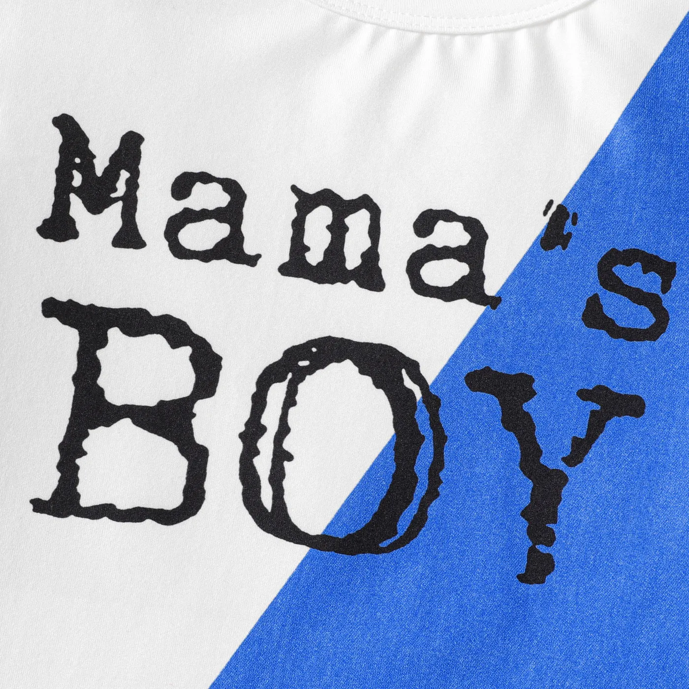 2pcs Kid Boy Letter Print Two Tone Tee and Shorts Set  image 3