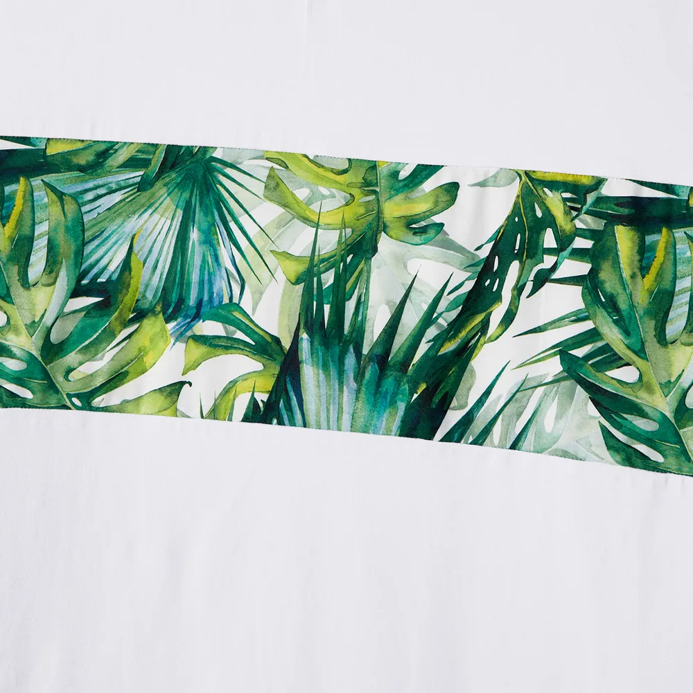 Family Matching Allover Plant Print Belted Tank Dresses and Short-sleeve T-shirts Sets big image 12