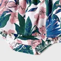 Family Matching Plant Floral Print Slip Dresses and Colorblock Short-sleeve T-shirts Sets  image 4