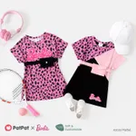 باربي طفل / طفل فتاة ليوبارد / طباعة ملونة نايا™ فستان قصير الأكمام مع فاني باك  image 2