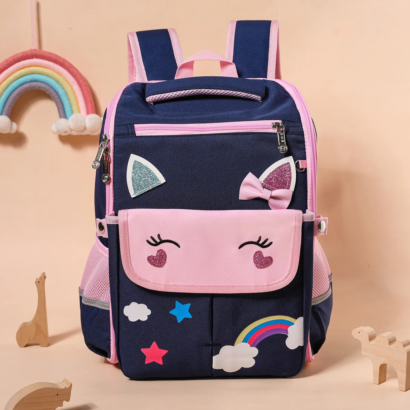 Toddler/Kid Unicorn Pattern Primary School Students' Spine Protection and Load-reducing Backpack