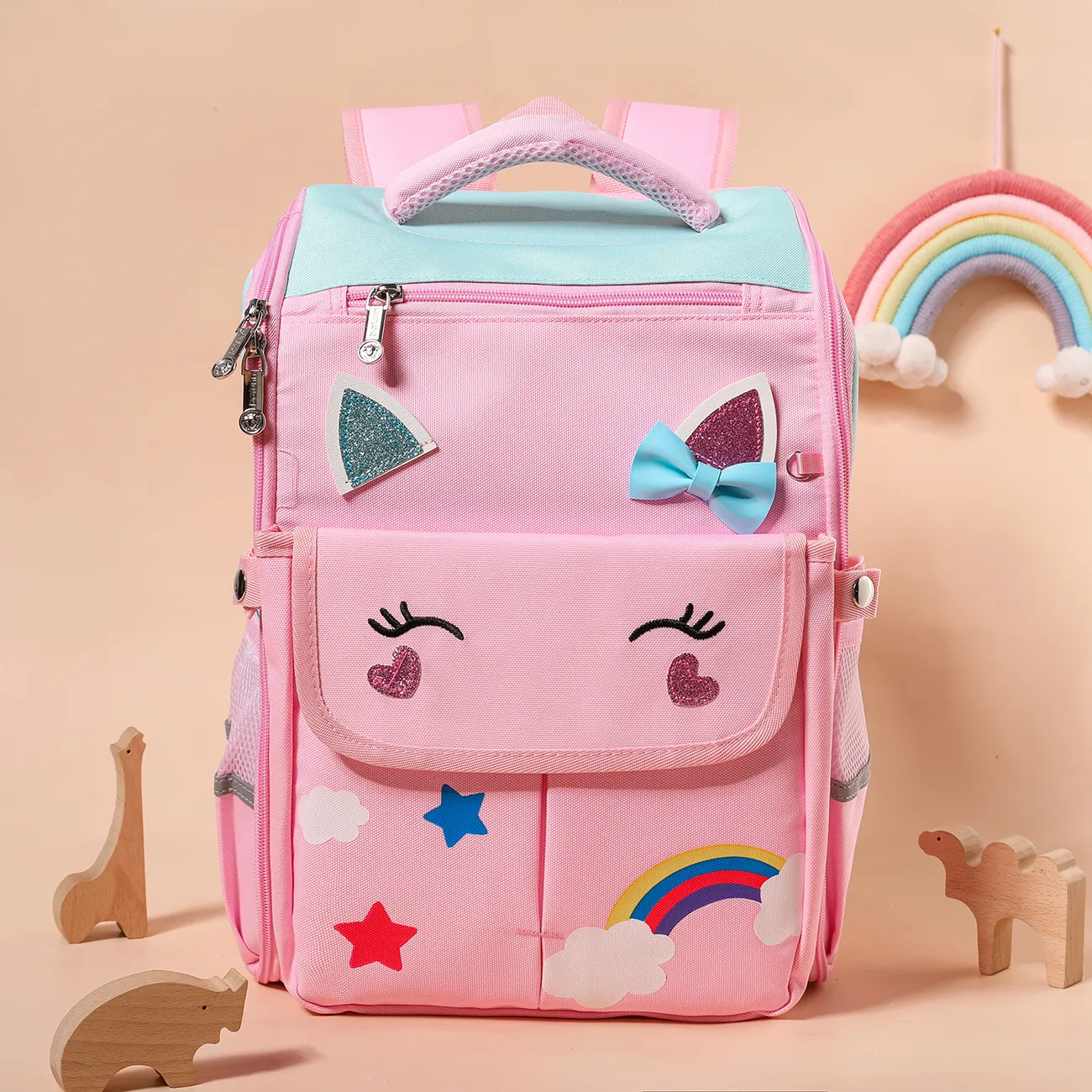 Toddler/Kid Unicorn Pattern Primary School Students' Spine Protection and Load-reducing Backpack  big image 1