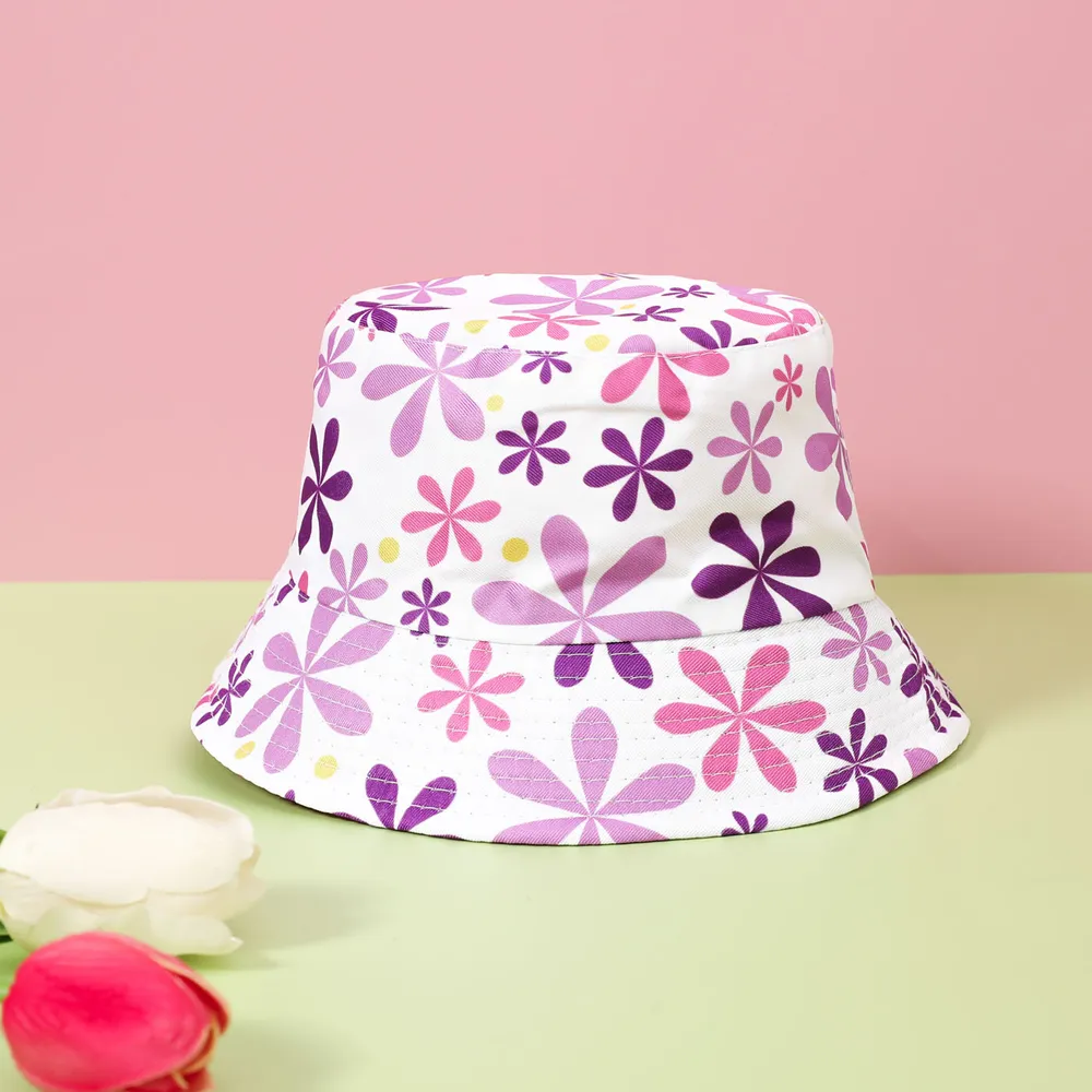 Toddler/Kid Girl Watermelon Floral Print Reversible Bucket Hat  big image 2