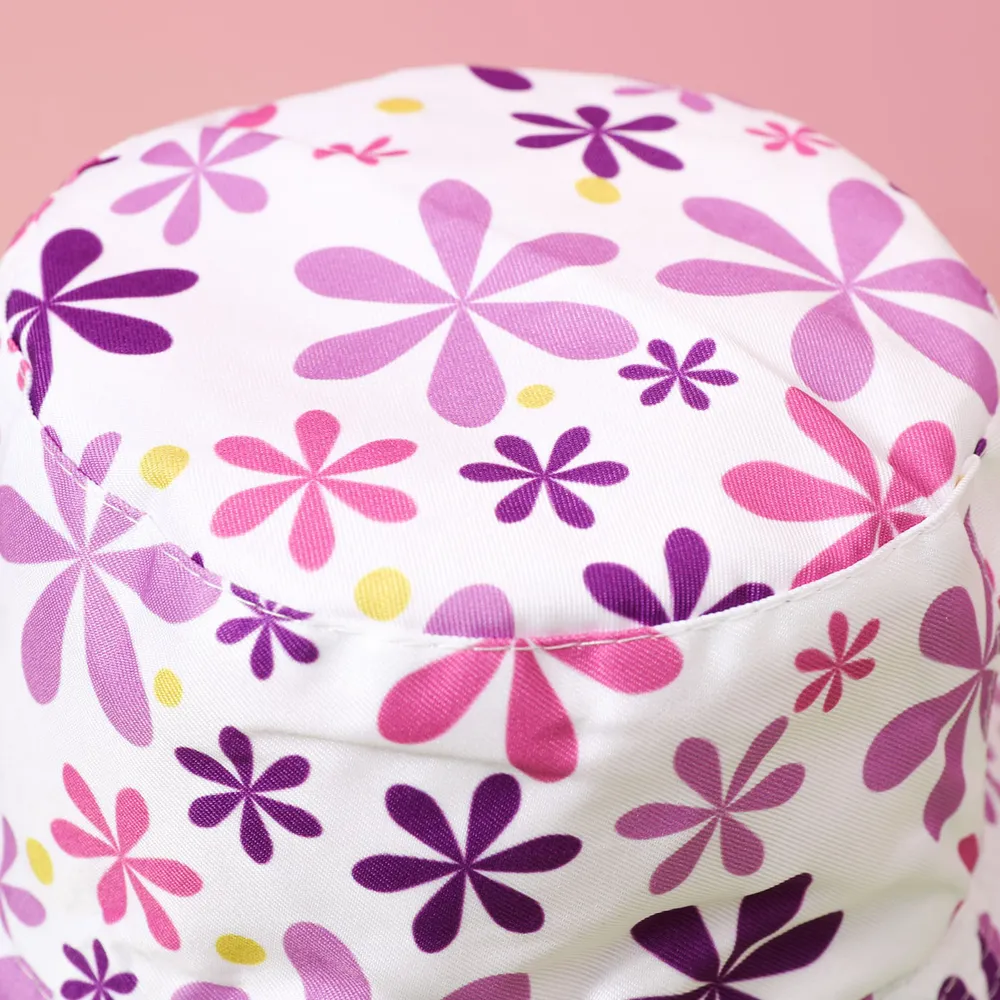 Toddler/Kid Girl Watermelon Floral Print Reversible Bucket Hat big image 3