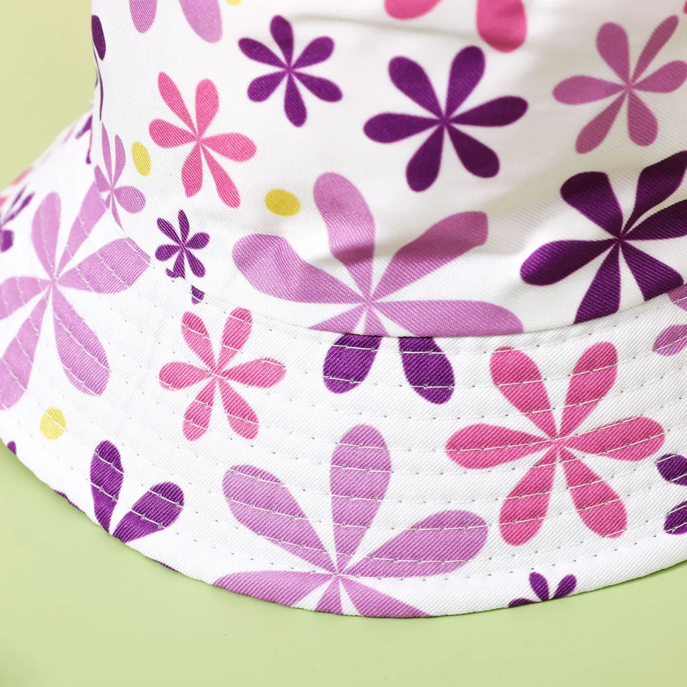Toddler/Kid Girl Watermelon Floral Print Reversible Bucket Hat big image 4