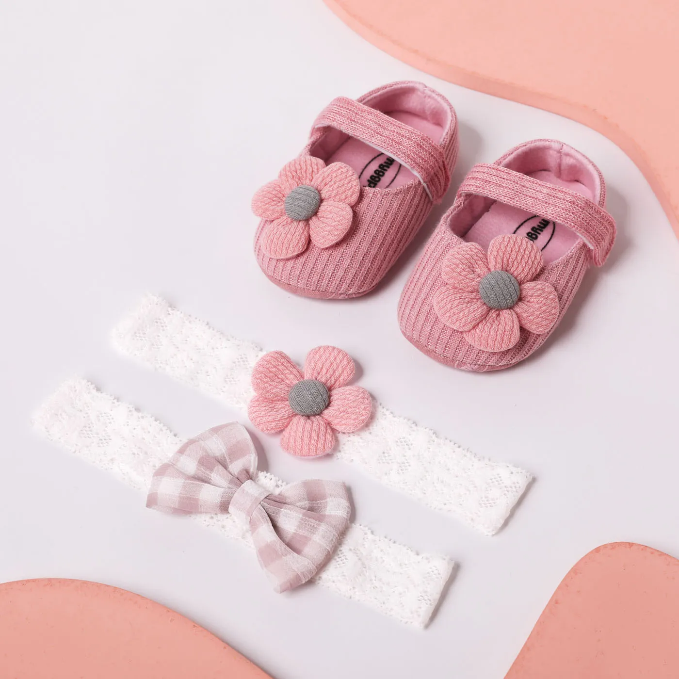 Baby Floral Pattern Texture Prewalker  Pink