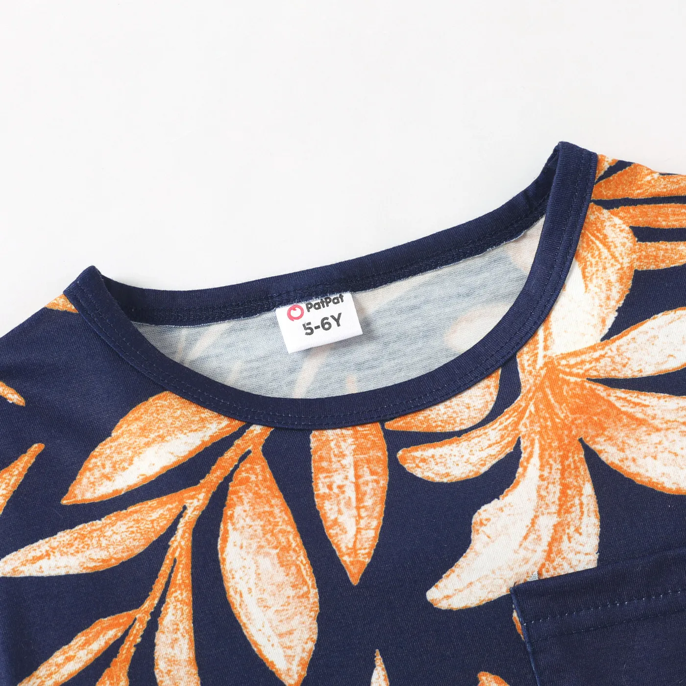 Kid Boy Allover Plant Print Patch Pocket Short-sleeve Tee  image 4