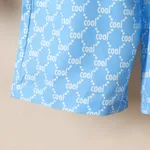 3pcs Kid Boy Cute Animal Bear Embroidered Short-sleeve Tee & Letter Print Shorts & Hat Set  image 5