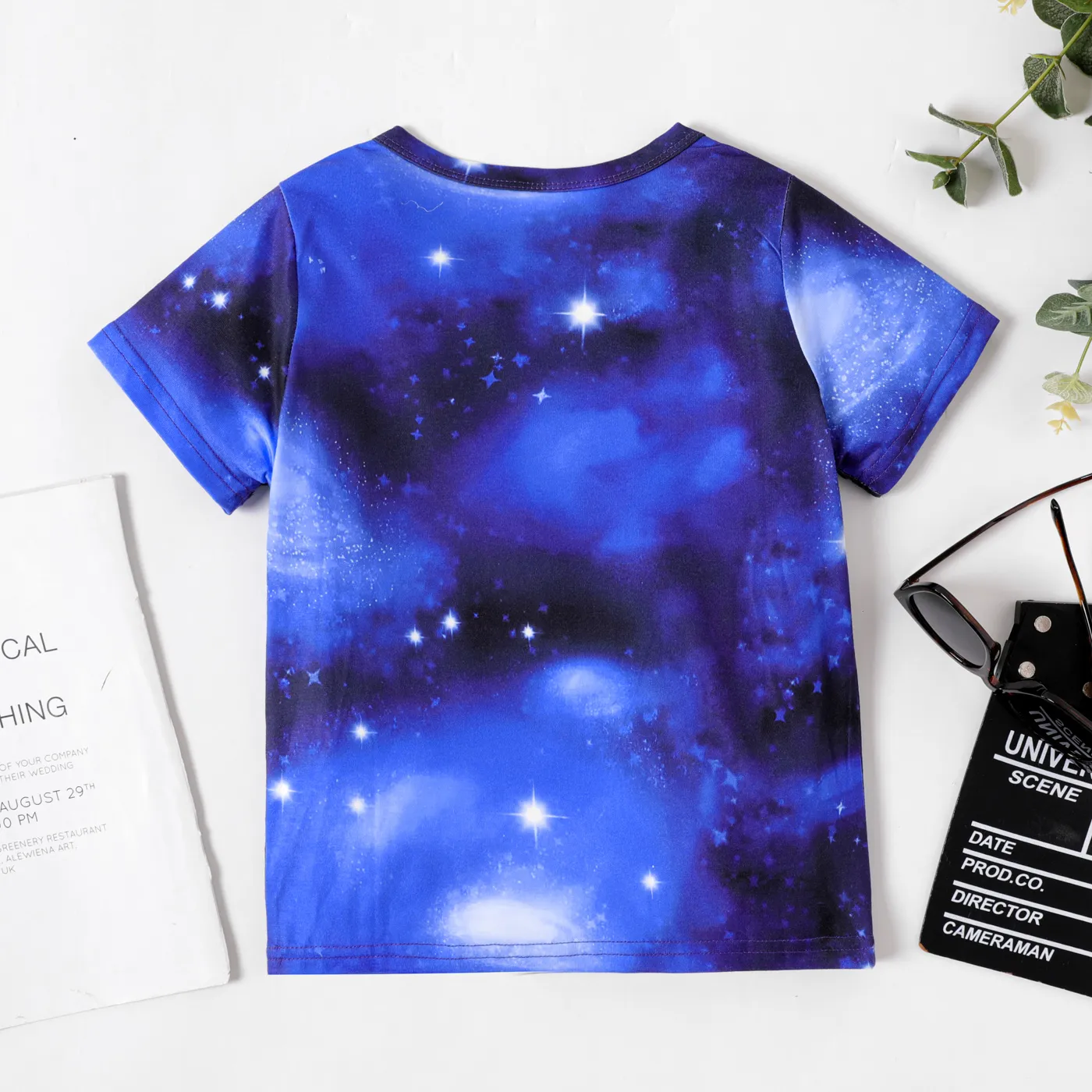 Kid Boy Animal Tiger Print Short-sleeve Tee Blue image 2
