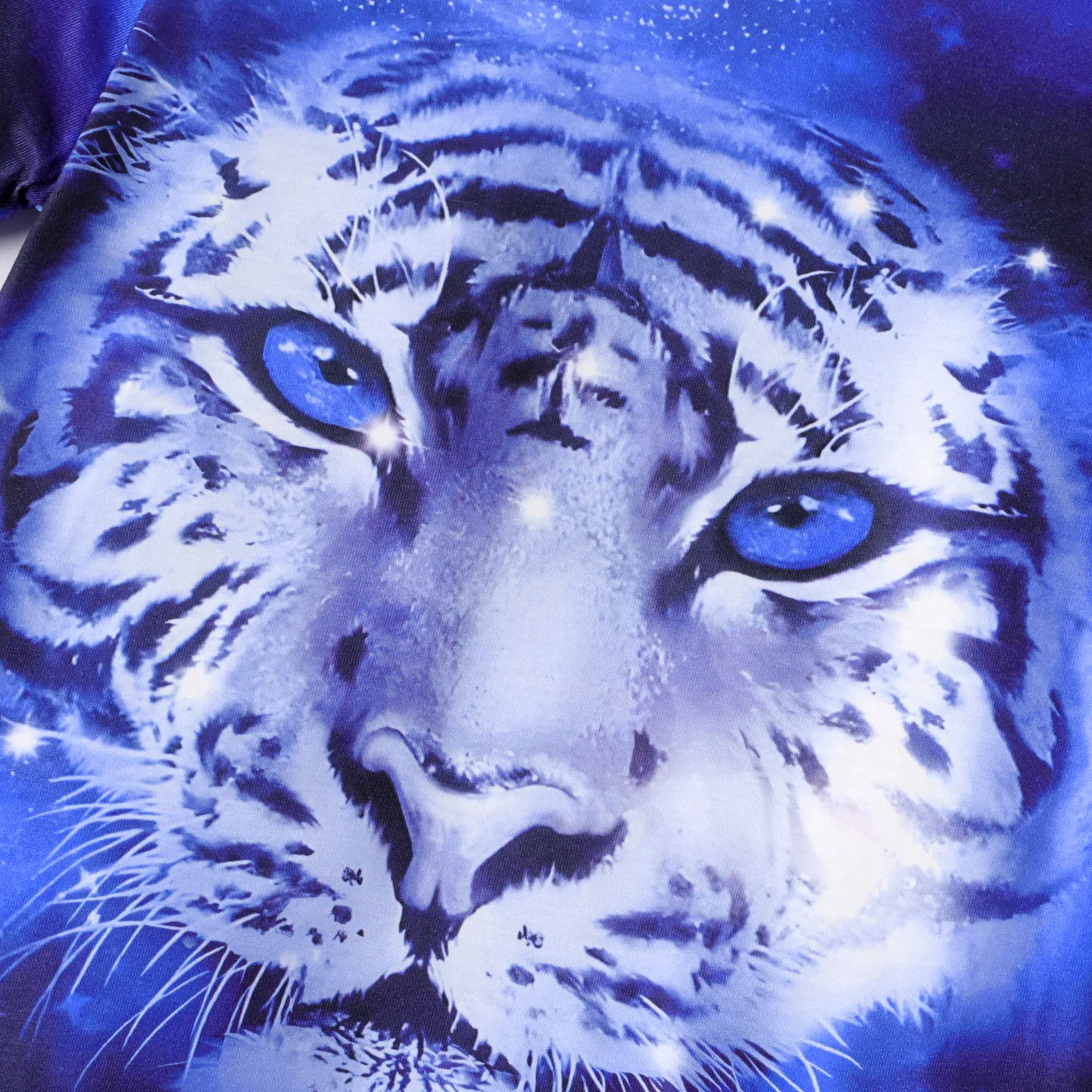 Kid Boy Animal Tiger Print Short-sleeve Tee Blue image 4