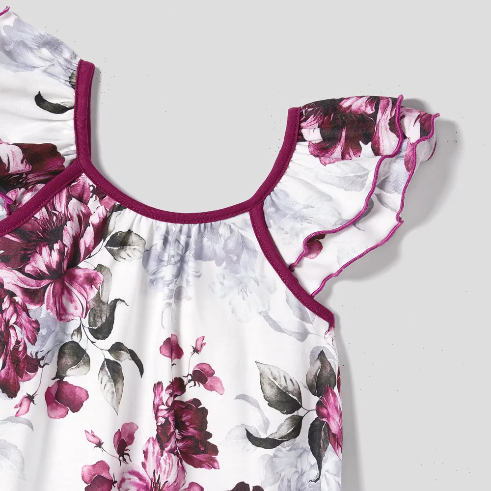 Mommy and Me Floral Panel Tank Dresses big image 4