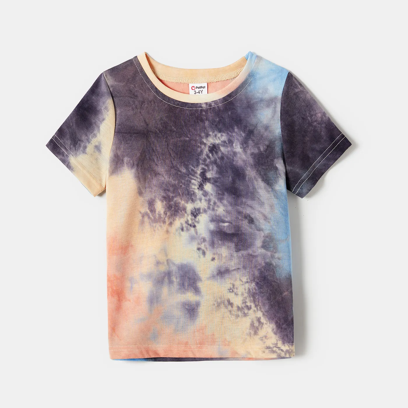 Family Matching Tie Dye Short-sleeve Tunic Dresses and T-shirts Sets  image 6