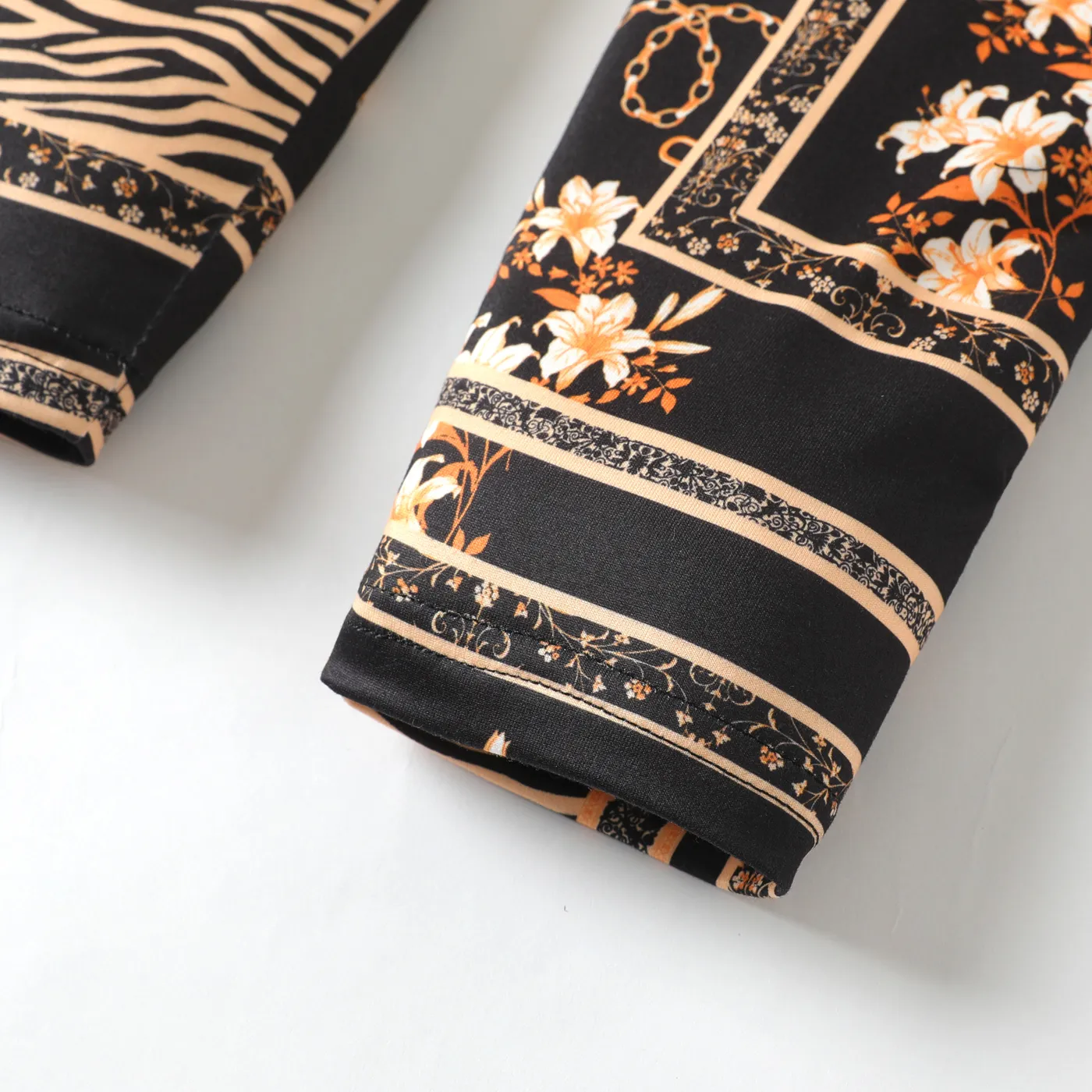 Kid Girl Allover Ethnic Style Flower Print Pants  image 3