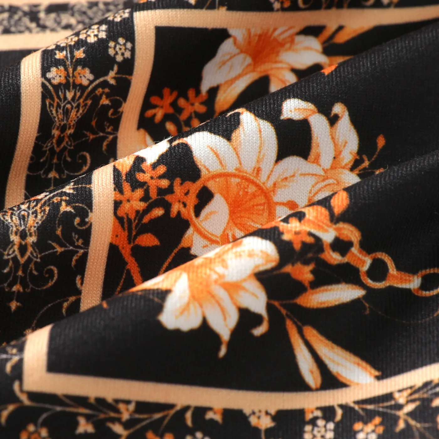 Kid Girl Allover Ethnic Style Flower Print Pants  image 5