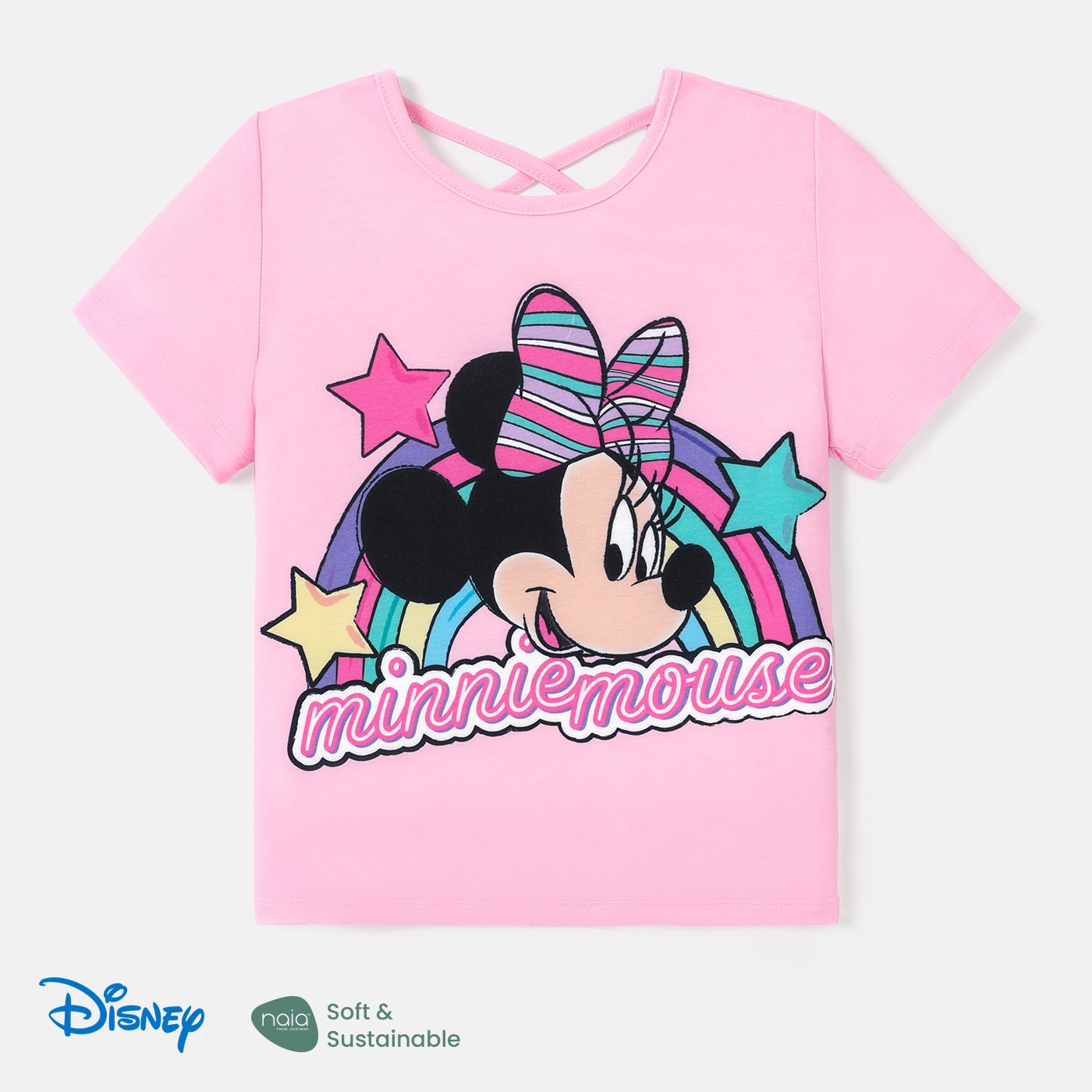 

Disney Mickey and Friends Toddler/Kid Girl Naia™ Character Print Crisscross Back Short-sleeve Tee