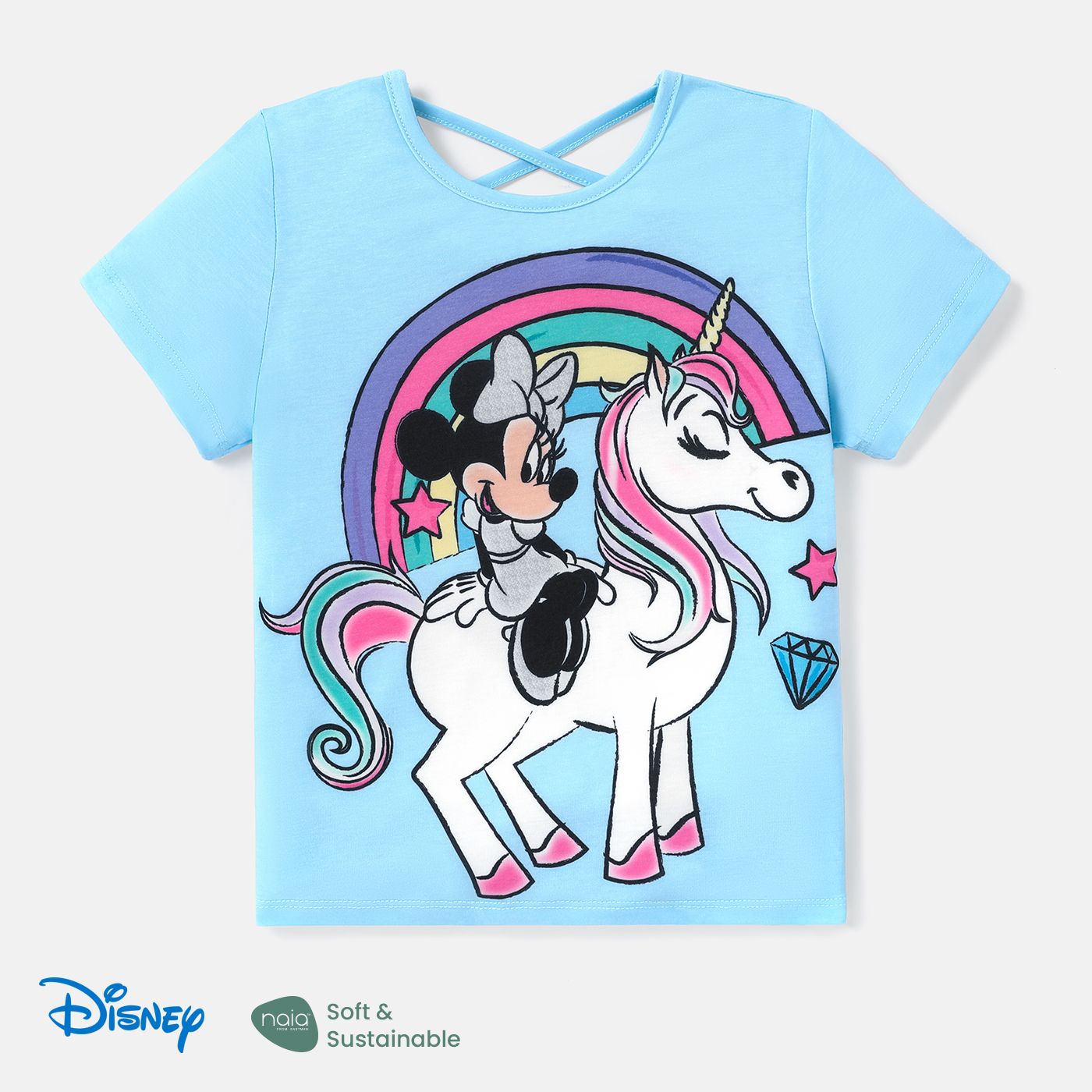 

Disney Mickey and Friends Toddler/Kid Girl Naia™ Character Print Crisscross Back Short-sleeve Tee