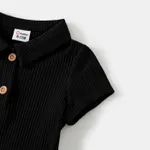 Mommy and Me Black Polo Neck Short-sleeve Dresses  image 4
