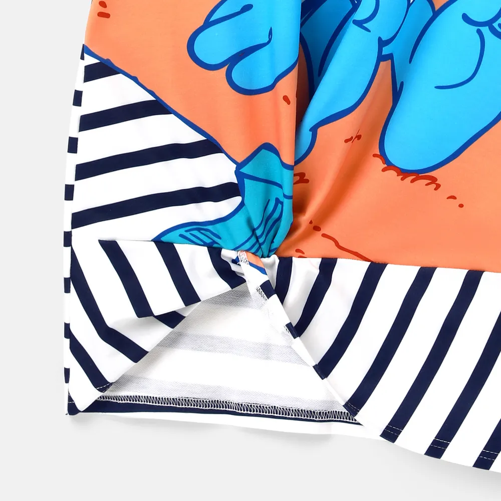 The Smurfs Family Matching Naia™ Character & Stripe Print Short-sleeve Dresses and T-shirts Sets big image 24