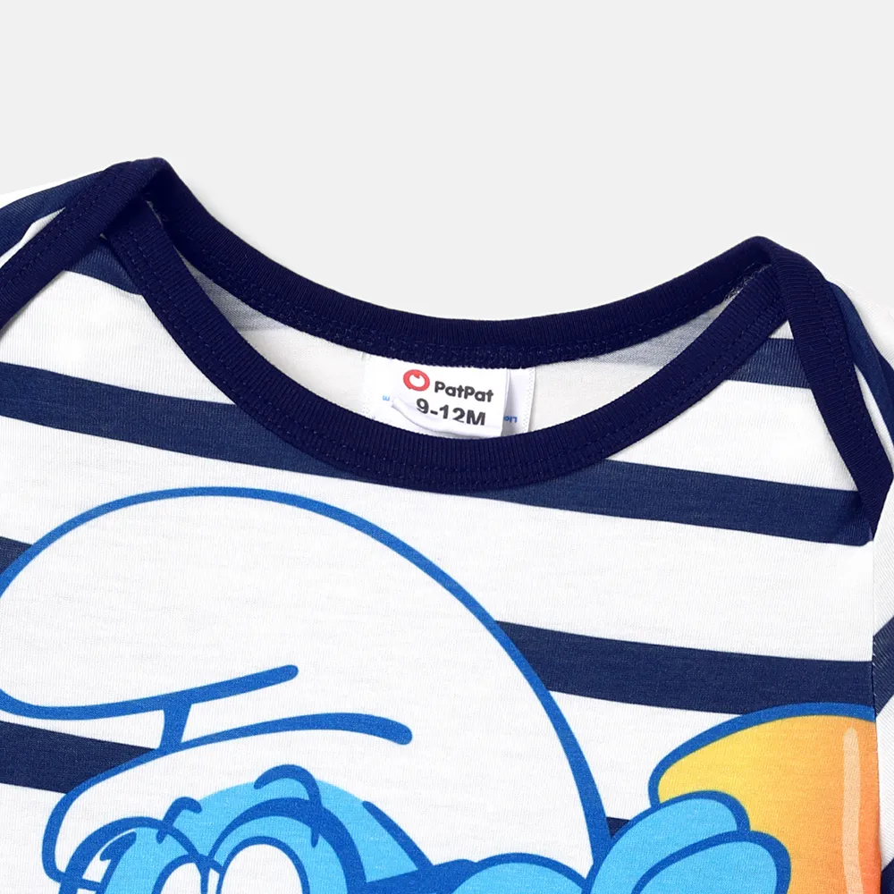 The Smurfs Family Matching Naia™ Character & Stripe Print Short-sleeve Dresses and T-shirts Sets  big image 3