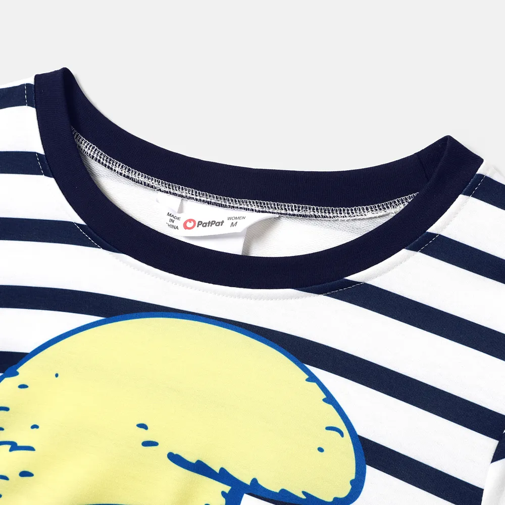 The Smurfs Family Matching Naia™ Character & Stripe Print Short-sleeve Dresses and T-shirts Sets big image 22